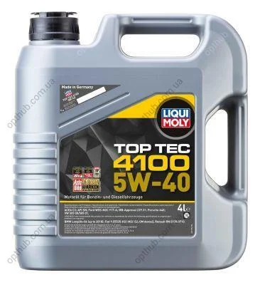 Моторна олива Liqui Moly Top Tec 4100 5W-40, 4л LIQUI MOLY 7547 (фото 1)