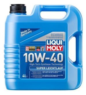 ОЛИВА МОТОРНА SUPER LEICHTLAUF 10W-40 4Л LIQUI MOLY 9504
