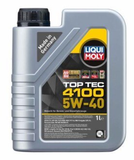 Олива моторна Top Tec 4100 5W-40 1л СИНТ МОТ МАСЛО - TOP TEC 4100 SAE 5W-40 1Л -ua LIQUI MOLY 9510