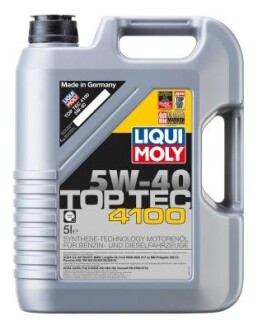 Олива моторна Top Tec 4100 5W-40 5л СИНТ МОТ МАСЛО - TOP TEC 4100 SAE 5W-40 5Л -ua LIQUI MOLY 9511