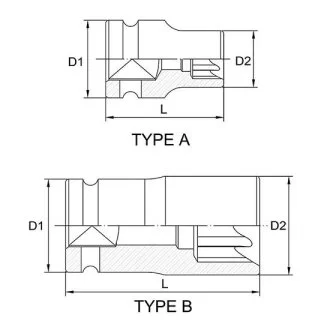 Головка торцева 1/2" E20 Lkq KABK1620