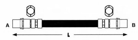 Шланг гальмівний ЗЗАДУ ЛІВОРУЧ/ПРАВОРУЧ VW MULTIVAN V (7HM, 7HN, 7HF, 7EF, 7EM, 7EN) 04/03- -ua LPR 6T47910