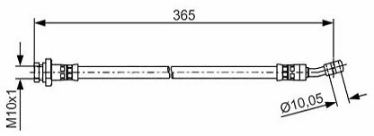 Шланг гальмівний ЗЗАДУ ЛІВОРУЧ FORD FOCUS II (DA_) 07/04-09/12 / HYUNDAI TUCSON (JM) 08/04-11/10 / KIA -ua LPR 6T48180