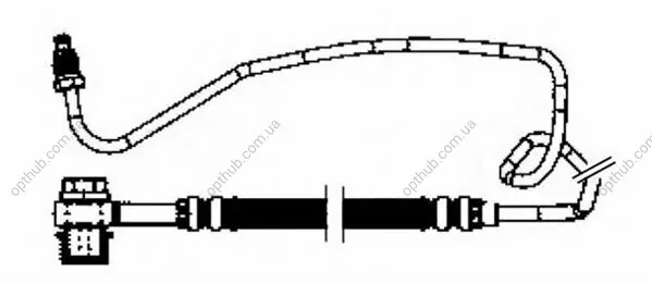 Шланг гальмівний ЗЗАДУ ЛІВОРУЧ AUDI A3 (8L1) 09/96-05/03,AUDI TT (8N3) 10/98-06/06,AUDI TT ROADSTER (8 -ua LPR 6T48260 (фото 1)