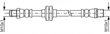 Шланг гальмівний ПЕРЕДН ЛЕВЫЙ/ПРАВЫЙ RENAULT MASTER III BOX (FV) 02/10-> / RENAULT MASTER III BUS (JV) -ua LPR 6T48611