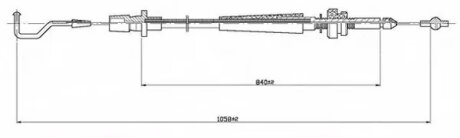 Трос акселератора SEAT TOLEDO I (1L)SEAT TOLEDO   (1L)VW ATLANTIC I (16)VW CARIBE I (17)VW GOLF I (17)V LPR C0003A
