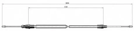 Трос ручного тормоза СЗАДУ ЛЕВЕР/ПРАВОР PEUGEOT; CITROEN; DS (CITROEN) 308 1.6 HDI 09.2007 - 03.201 LPR C0004B
