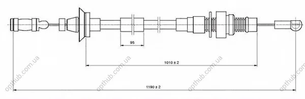 Трос акселератора FIAT DUCATO / (230)FIAT DUCATO АВТОБУС (230)DUCATO ФУРГОН (230L) LPR C0005A (фото 1)