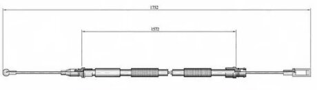 Трос ручного гальма LPR C0007B