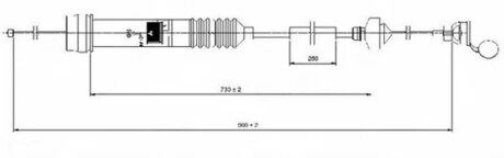 Трос зчеплення CITROEN BERLINGO / PEUGEOT PARTNER (З АВТОМАТИЧНИМ РЕГУЛЮВАННЯМ) -ua LPR C0013C