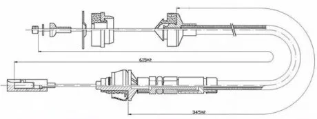 Трос зчеплення CITROEN XSARA (N1)CITROEN XSARA BREAK (N2)CITROEN XSARA ESTATE (N2)XSARA КУПЕ (N0) -ua LPR C0025C