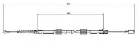 Трос ручного гальма ЗЗАДУ ПРАВОРУЧ AUDI; SEAT A4 1.9 TDI AVANT 09.2001 - 12.2004; A4 1.9 TDI 04.2001 - -ua LPR C0049B