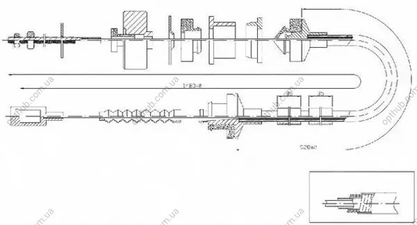 Трос зчеплення CITROEN JUMPER / (230)CITROEN JUMPER / (244)CITROEN JUMPER АВТОБУС (230P)CITROEN -ua LPR C0056C (фото 1)