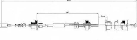 Трос зчеплення LPR C0058C