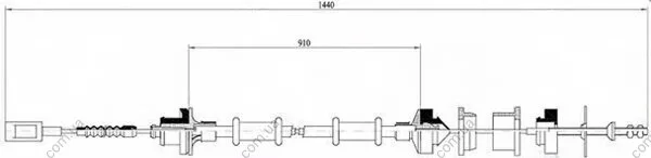 Трос зчеплення CITROEN JUMPER / (244)CITROEN JUMPER АВТОБУС (244, Z_)CITROEN JUMPER ФУРГОН (230L)CITROE -ua LPR C0059C (фото 1)