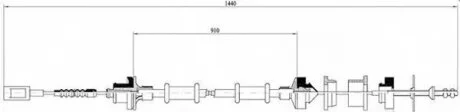 Трос зчеплення CITROEN JUMPER / (244)CITROEN JUMPER АВТОБУС (244, Z_)CITROEN JUMPER ФУРГОН (230L)CITROE -ua LPR C0059C