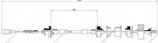 Трос зчеплення CITROEN JUMPER / (230)CITROEN JUMPER АВТОБУС (230P)CITROEN JUMPER ФУРГОН (230L)CITROEN R -ua LPR C0061C (фото 1)