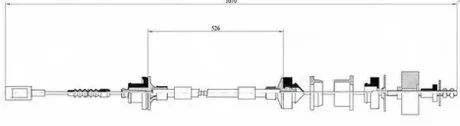 Трос зчеплення CITROEN JUMPER / (230)CITROEN JUMPER АВТОБУС (230P)CITROEN JUMPER ФУРГОН (230L)CITROEN R -ua LPR C0061C