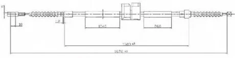 Трос ручного тормоза СЗАДА ПРОВЕРЬ AUDI 100 C3 AVANT (445, 446) AUDI 100 (44, 44Q, C3)AUDI 100 (4A, C4) LPR C0062B