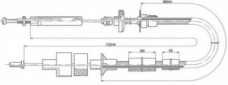 Трос зчеплення FORD MONDEO I (GBP)FORD MONDEO I CLIPPER (BNP)FORD MONDEO I RURAL (BNP)FORD MONDEO I (G -ua LPR C0085C