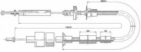 Трос зчеплення FORD MONDEO I (GBP)FORD MONDEO I CLIPPER (BNP)FORD MONDEO I RURAL (BNP)FORD MONDEO I (G -ua LPR C0085C