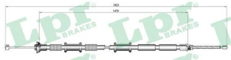 Трос ручного гальма ЗЗАДУ ЛІВОРУЧ FIAT DOBLO CARGO 1.3 MULTIJET 10.2005 - 08.2016; DOBLO 1.3 MULTIJET 1 -ua LPR C0167B
