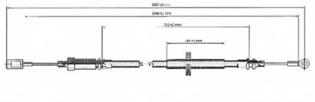 Трос ручного гальма CITROEN JUMPER / (230)CITROEN JUMPER / (244)CITROEN JUMPER АВТОБУС (230P)CITROEN -ua LPR C0173B