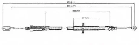Трос ручного гальма CITROEN JUMPER / (230)CITROEN JUMPER / (244)CITROEN JUMPER АВТОБУС (230P)CITROEN -ua LPR C0173B