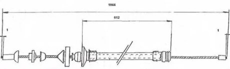 Трос зчеплення RENAULT 19 I (B/C53_)RENAULT 19 I CABRIOLET (D53_)RENAULT 19 I CHAMADE (L53_)RENAULT 19 LPR C0176C