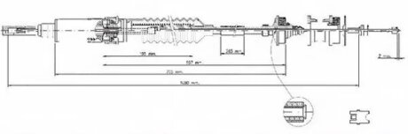 Трос зчеплення CITROEN JUMPY / FIAT SCUDO / PEUGEOT EXPERT (З АВТОМАТИЧНИМ РЕГУЛЮВАННЯМ) -ua LPR C0240C