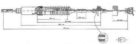 Трос зчеплення CITROEN JUMPY / PEUGEOT  EXPERT (З АВТОМАТИЧНИМ РЕГУЛЮВАННЯМ) -ua LPR C0241C