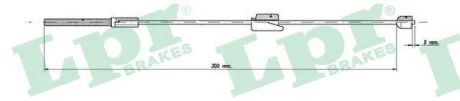 Трос ручного гальма СПЕРЕДУ FORD FIESTA 1.4 TDCI 11.2001 - 09.2008; FIESTA 1.25I 12.2002 - 09.2008 -ua LPR C0248B