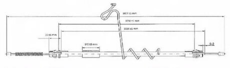 Трос ручного гальма LPR C0293B