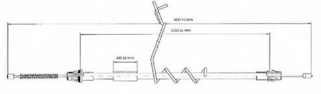 Трос ручного гальма LPR C0294B