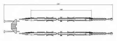 Трос ручного гальма LPR C0549B