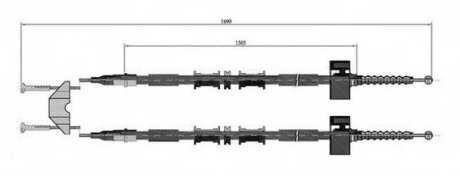Трос ручного гальма LPR C0594B