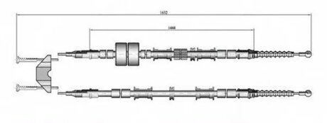 Трос ручного гальма LPR C0652B