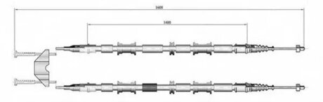 Трос ручного гальма LPR C0654B