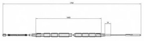 Трос ручного гальма SKODA FAVORIT (781)SKODA FAVORIT FORMAN (785)SKODA FAVORIT ПИКАП (787)SKODA FELICIA -ua LPR C0657B