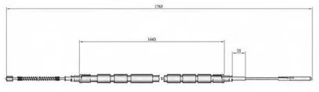 Трос ручного тормоза SKODA FAVORIT (781)SKODA FAVORIT FORMAN (785)SKODA FAVORIT ПИКАП (787)SKODA FELICIA LPR C0657B