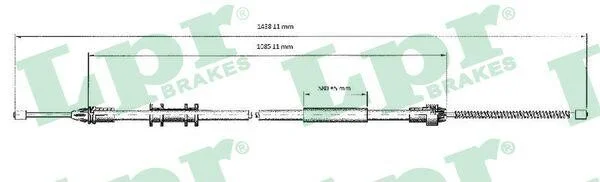 Трос ручного тормоза СЗАДА ПРОВЕРЬ RENAULT; NISSAN KANGOO I 1.5 DCI 05.2000 - 12.2007; KANGOO I 1.9 DI LPR C0700B (фото 1)