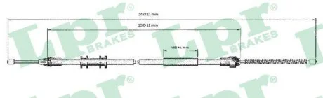 Трос ручного тормоза СЗАДА ПРОВЕРЬ RENAULT; NISSAN KANGOO I 1.5 DCI 05.2000 - 12.2007; KANGOO I 1.9 DI LPR C0700B