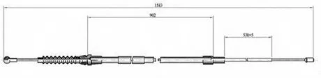 Трос ручного гальма VW GOLF TOURAN (1T3)VW TOURAN (1T1, 1T2)TOURAN (1T3) -ua LPR C0968B