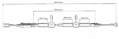 Трос ручного гальма СПЕРЕДУ ЛІВОРУЧ/ПРАВОРУЧ FIAT; PEUGEOT; CITROEN BOXER 2.2 HDI 06.2006 - 12.2011; J -ua LPR C0985B