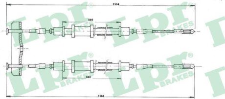 Трос ручного гальма LPR C1347B