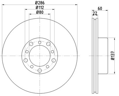 Диск тормозной MB S-CLASS КУПЕ (C126) 380SEC 500SEC 81-85 LPR M2171V