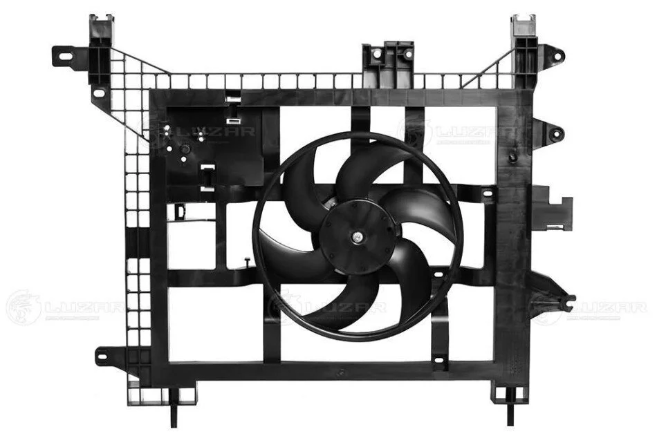 Електровентилятор охолодження з кожухом Duster 1.5/1.6/2.0 (10-) AC- (LFK 0950) Luzar LUZAR LFK0950 (фото 1)