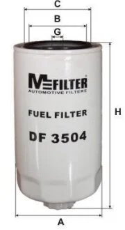 Фільтр паливний M-FILTER DF3504