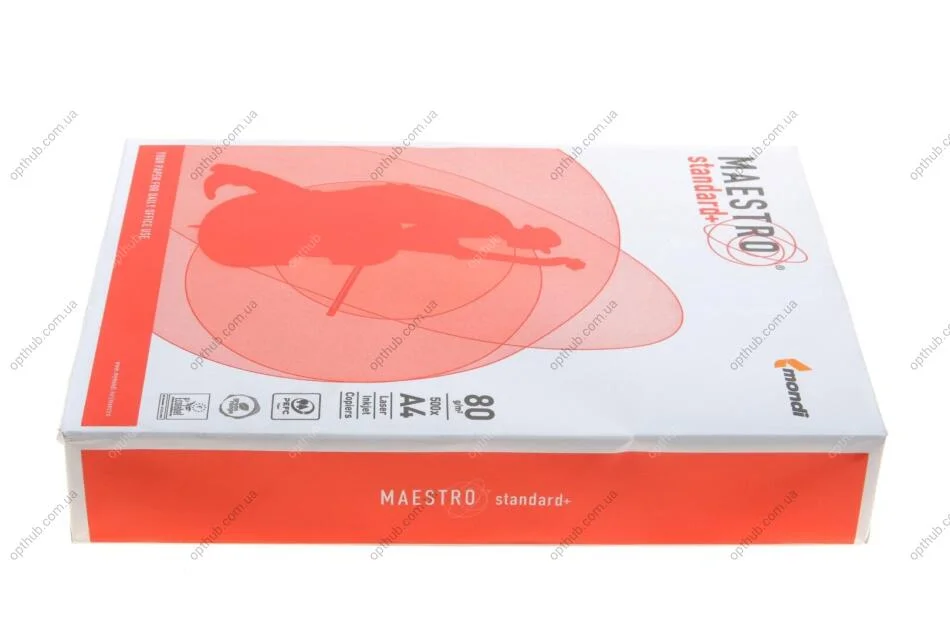 Папір офісний А4 Maestro Standard+ 80 г/кв.м 500л клас В Mondi Maestro 59028 (фото 1)