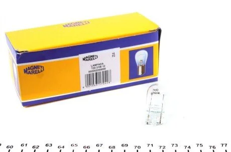 Автолампа W21W 12V 21W W3x16d (без цоколя, велика) (W21W 12V) (opt-om) MAGNETI MARELLI 002052200000